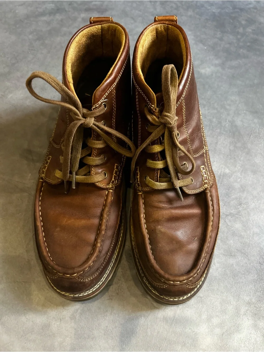 Ariat Men's Brown Leather Lace-Up Moc Toe Boots